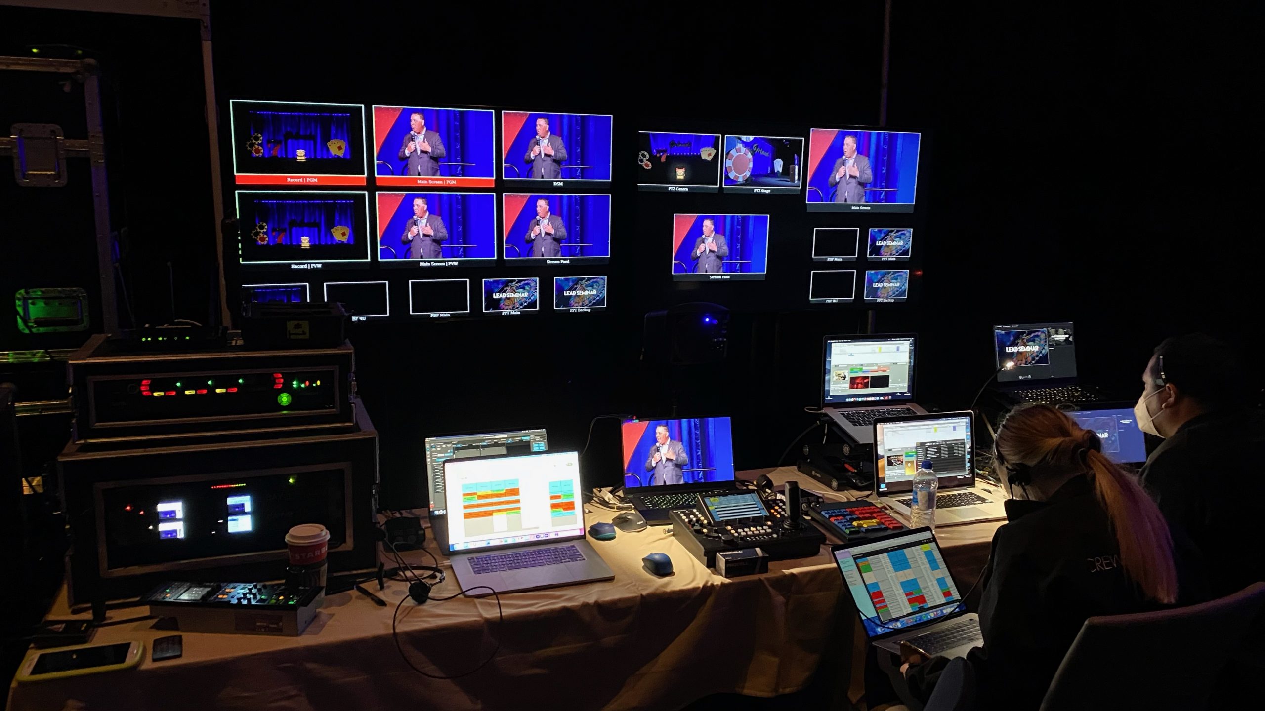 Image of production team working an event